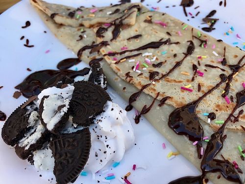 unicorn vegan crepe (!) at BommelZ in Greifswald