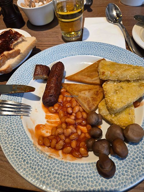Cooked vegan breakfast - ordered and brought to table instead of buffer options. at The Meikle in Crieff