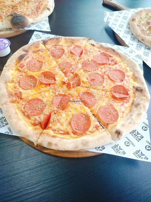 Vegan Pepperoni Pizza at Fireaway Walsall in Walsall