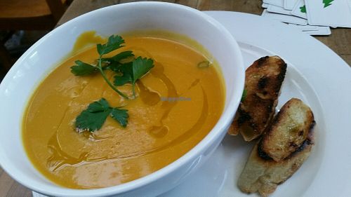 Pumpkin soup - special  at Vegilicious in St Kilda