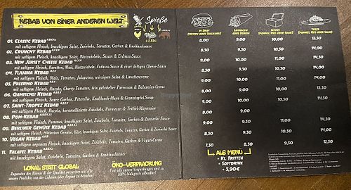Menu  at CRUNCHY KEBAB in Cologne