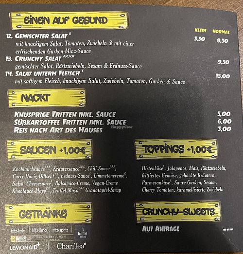 Menu  at CRUNCHY KEBAB in Cologne