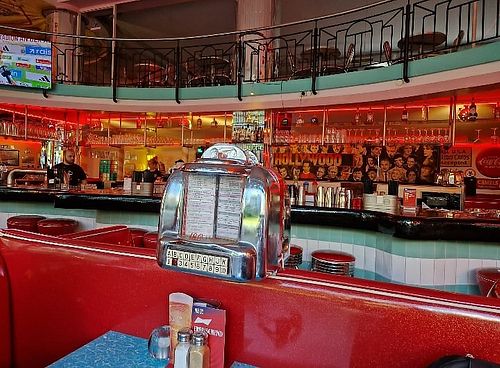 Decoración Dinner Americano años 50-60 at Route 66 Diner in Berlin