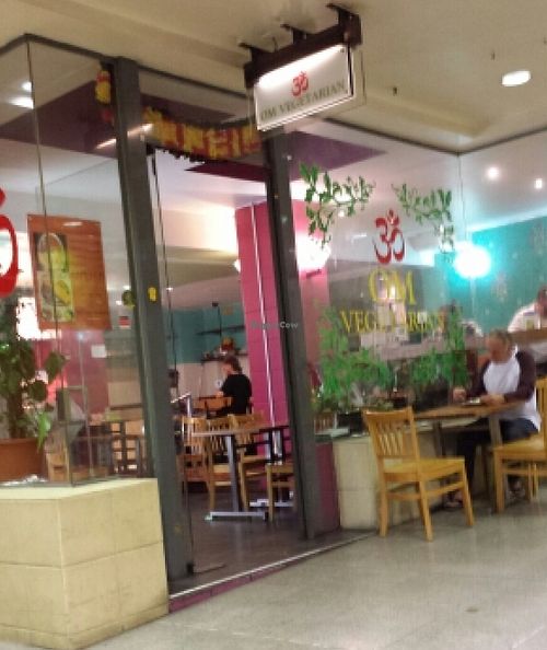 Photo from sitting at one of the tables in the arcade.  at Om Vegetarian - Capitol Arcade in Melbourne