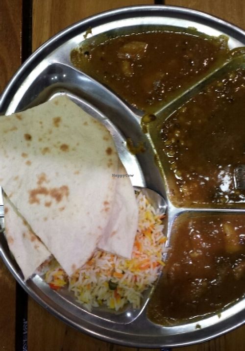 Vegan thali at Om Vegetarian - Capitol Arcade in Melbourne