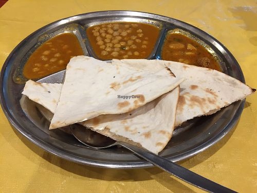 Vegan thali without rice at Om Vegetarian - Capitol Arcade in Melbourne