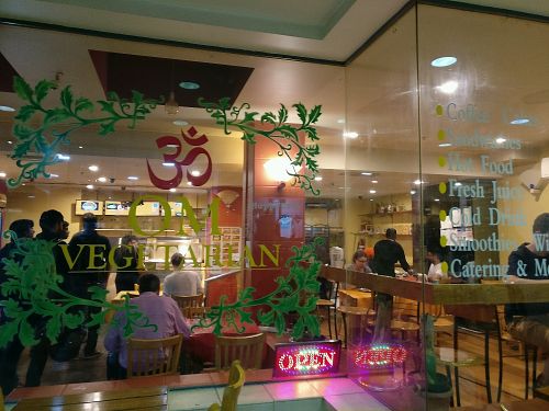 from the outside at Om Vegetarian - Capitol Arcade in Melbourne