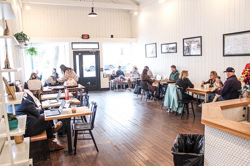 Seating area at Majestic Cafe in Benicia