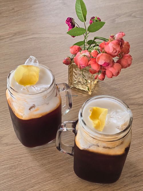 Thai Iced Tea w/ Coconut Milk at Nua Thai Cuisine in Roseville