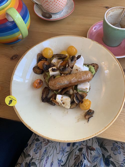 Vegan & gluten-free cobbles breakfast  at Cobbles and Clay - The Art Cafe in Haworth