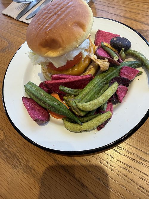 Vegan burger   at Wild and the Moon Abu Dhabi in Abu Dhabi