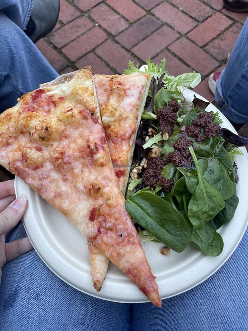 Pete’s original pie with vegan cheese   at Pete's New Haven Style Apizza in Washington