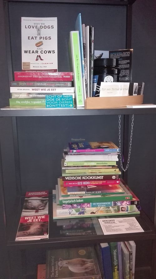 Vegan books at VegaVerso in Leuven