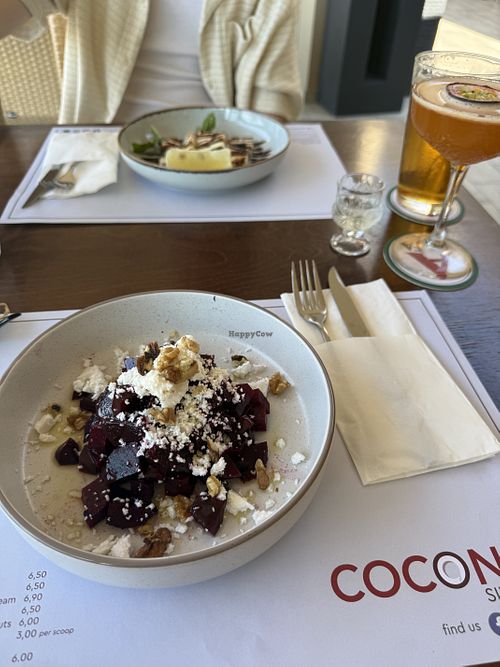 Beetroot salad starter  at Coconut Restaurant in Rhodes