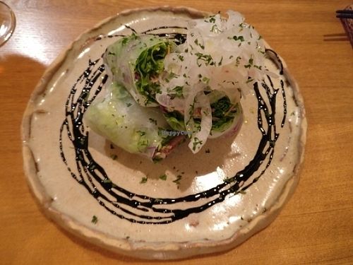 Spring Rolls with Strawberry Balsamico Sauce at Harukucchii in Fujisawa