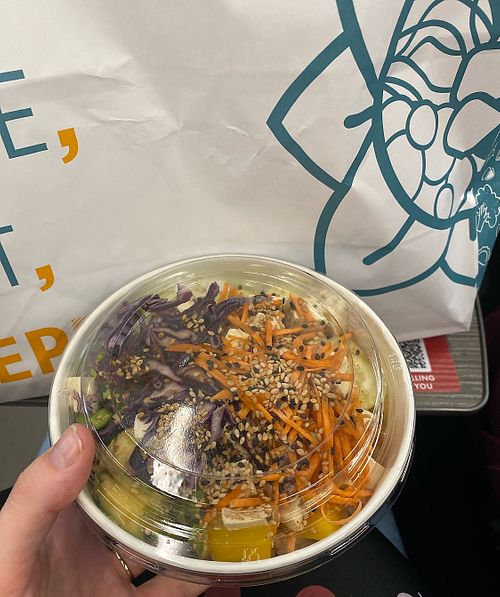 ”Create your own pokè” bowl with veggies and tofu  at Macha Pokè - Stazione Centrale in Milan