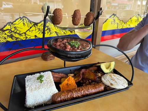 The Bandeja - ingredients in review at Colombian Mountains Cafe in Fort Lauderdale