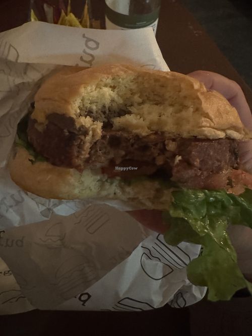 Vegan burger   at Burger Point MVD in Montevideo