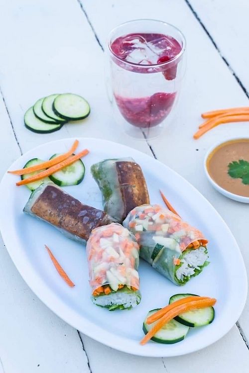 veggie and tofu rolls at Pequeno Saigon in Tijuana