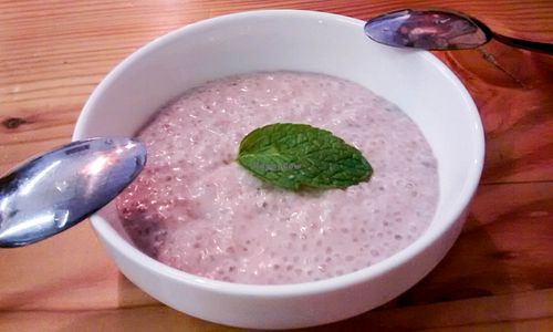 Strawberry Chia Seed Pudding at Lotus Seed Vegan in Vancouver