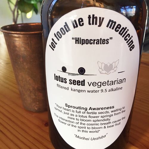 Kangen water at Lotus Seed Vegan in Vancouver