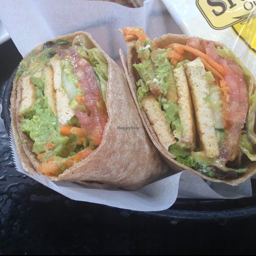 Vegan tofu wrap at Stagecoach Coffee Roasters in Cooperstown