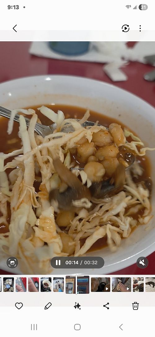 Vegan mushroom pozole/menudo at La Flor De Loto in South Gate
