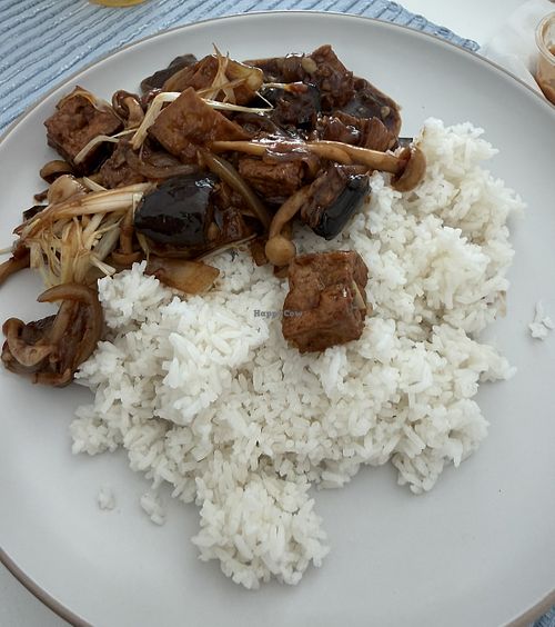 Vegan braised eggplant with tofu   at Vietnamese Special Restaurant in Abu Dhabi