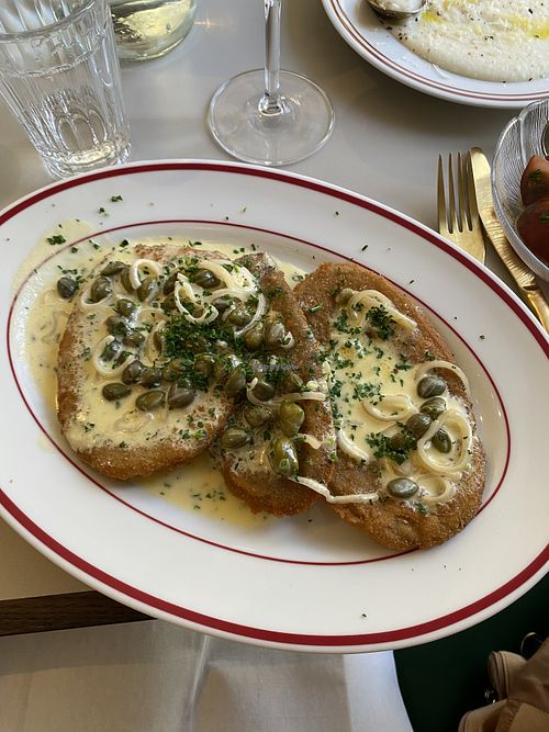 Aubergine piccata  at Martini House in Copenhagen