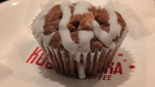 Vegan coffee cake muffin at The Kookaburra Coffee in St Augustine