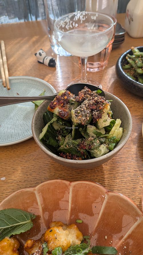 Smashed cucumber salad at cheri-lee in Gothenburg