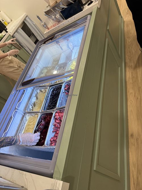 frozen case  at Bramble & Berry Ice Cream in Lancaster