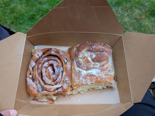 Classic Chelsea Bun and Cinnamon Chelsea Bun at Relish in Wotton-under-edge