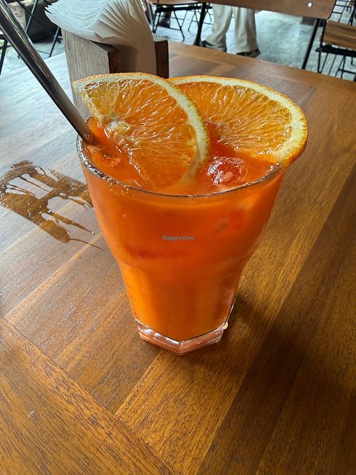 Carrot and orange juice  at Coóng Coffee and Music in Lao Cai