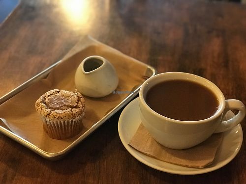 Fresh Coffee with Gluten Free Sweet Potato Muffin  at Nature's Brew in Los Angeles