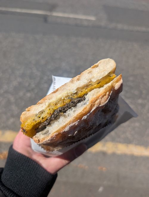 Polenta sandwich at Polentoni in Edinburgh