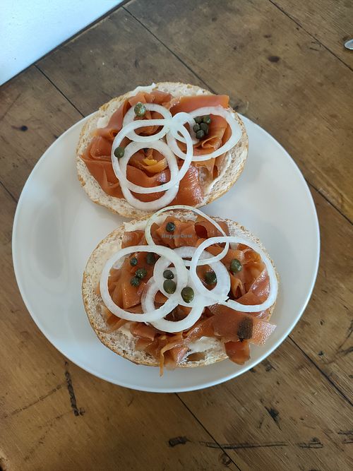 LAX sandwich with carrot salmon at Black Veg in Bonn