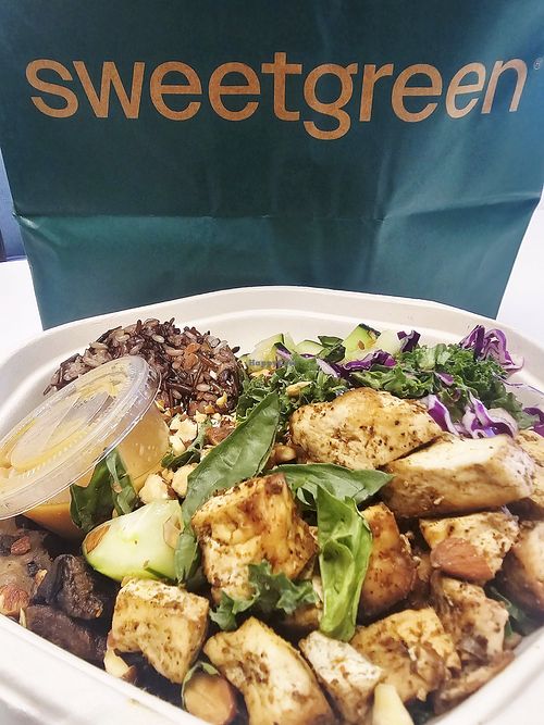 Shroomami Bowl (vegan). Order more dressing! at Sweetgreen in Sacramento