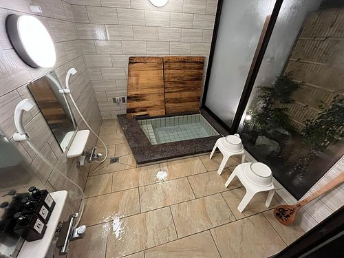Private onsen at Miyajima Guest House Mikuniya in Hiroshima