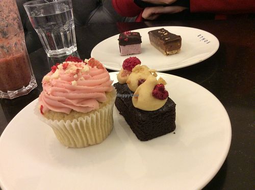 Most of the vegan cake selection! at Ethos in London