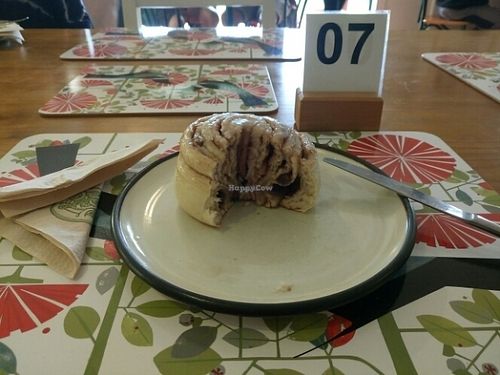 Great vegan cinnamon roll ?  at Takaka Infusion in Takaka