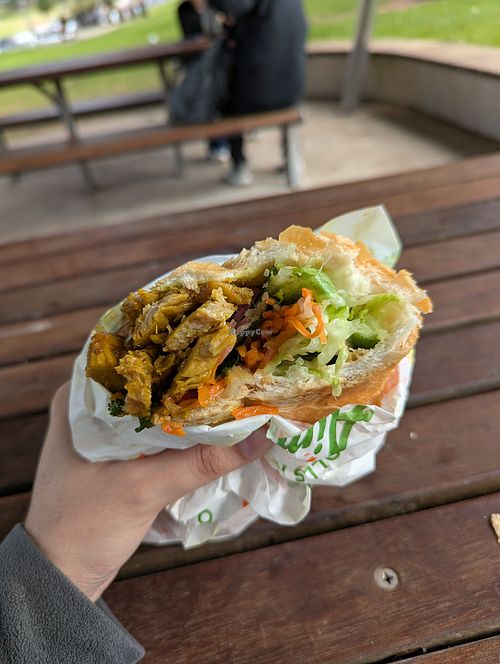 Vegan chicken Banh-Mi at Aimee's Banh Mi in Bondi Beach