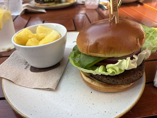 Plant based burger   at Off the Hook in Kapolei