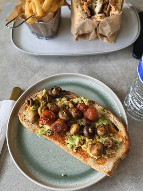 Avocado on toast upon request  at Nellie's in Leigh