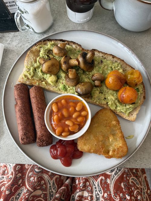 Vegan breakfastt  at Nellie's in Leigh