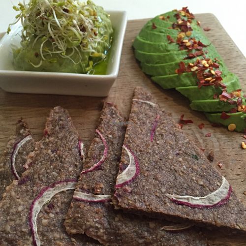 Avo in toast  at Tanya's Cafe in South West London