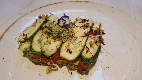 Raw lasagne  at Tanya's Cafe in South West London