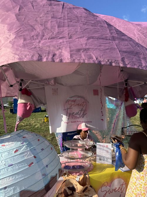 Sweet Treats STL vendor  at STL Vegan Market in St Louis