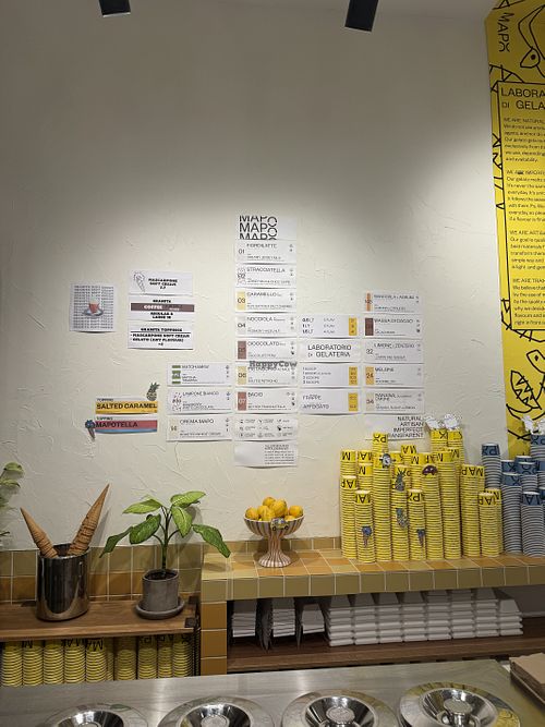 Rotating vegan flavors on the right  at Mapo Darlinghurst in Darlinghurst