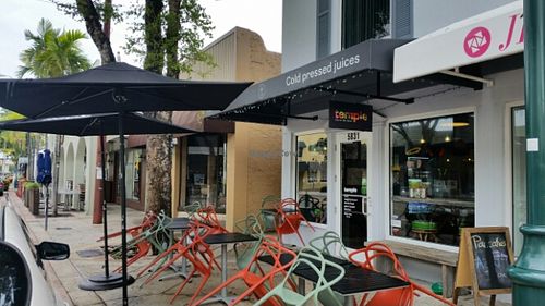 outside at Temple Kitchen in South Miami